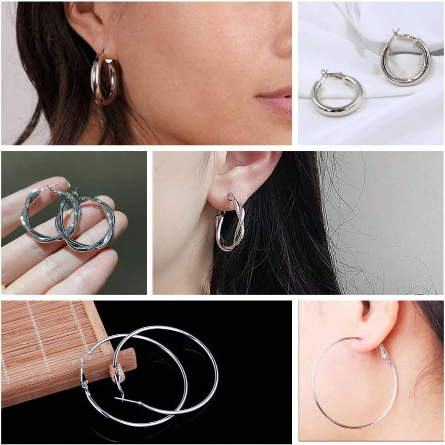Fashion Earring36 Pairs Gold Hoop Earrings For Women Chunky Gold Hoop Earrings Multipack Hypoallergenic Big And Small Gold Earrings Set For Birthday Party Jewelry Gift